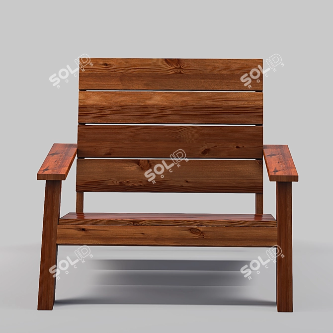 Etsy Adirondack Chair: Stylish, Compact, and Durable 3D model image 1