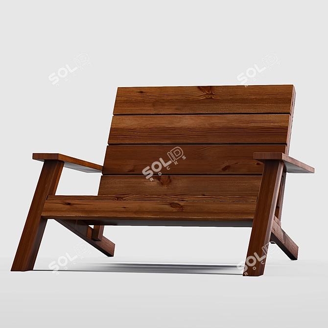 Etsy Adirondack Chair: Stylish, Compact, and Durable 3D model image 3