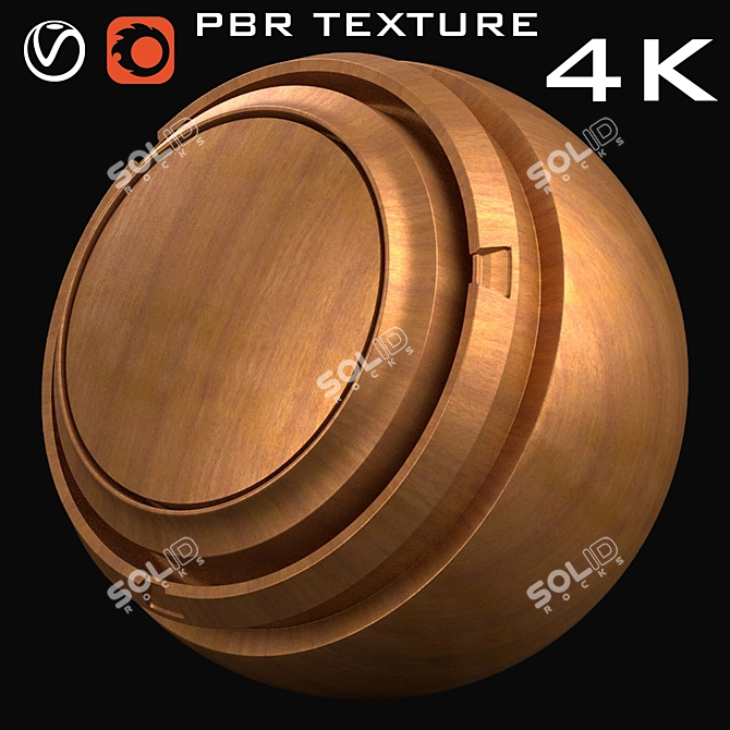 3 Wood PBR Texture Kit 3D model image 2