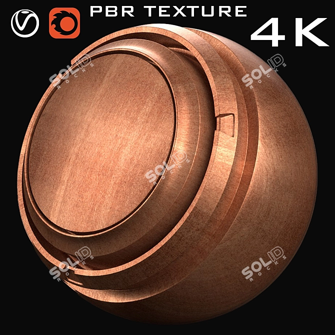 3 Wood PBR Texture Kit 3D model image 3