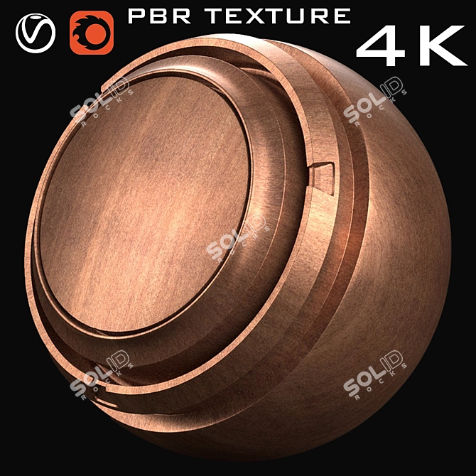 3 Wood PBR Texture Kit 3D model image 4