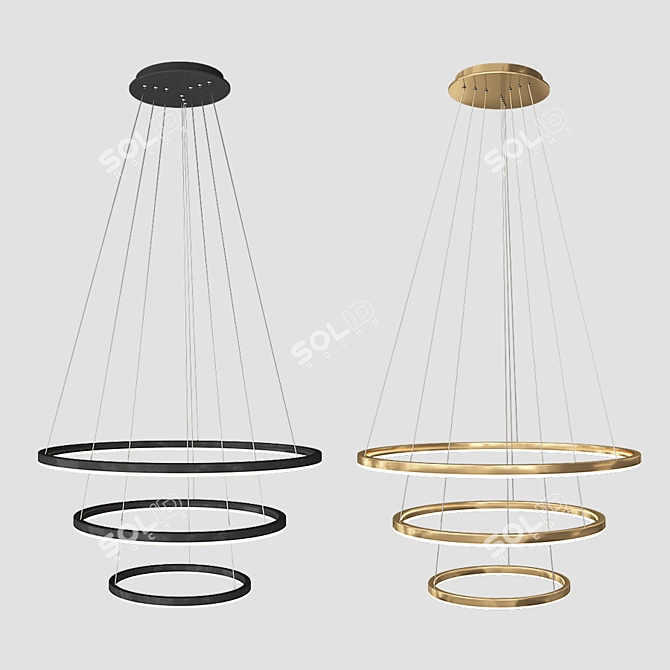 Dimmable LED Pendant Light 3D model image 2