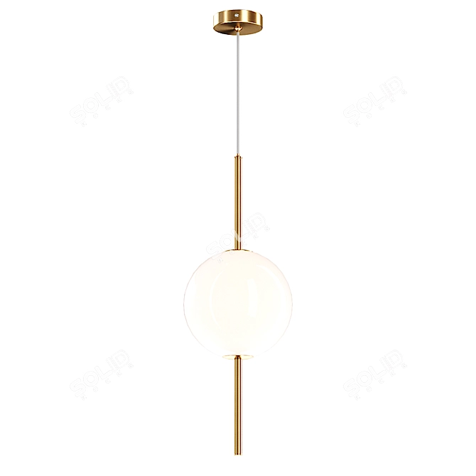 Sleek VOKE Pendant Lamp 3D model image 3