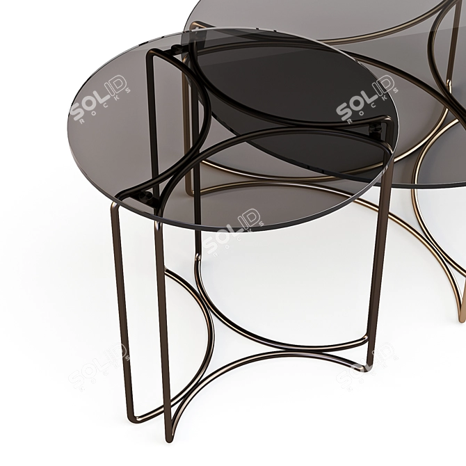 Tonin Casa Jazz Coffee & Side Tables 3D model image 2