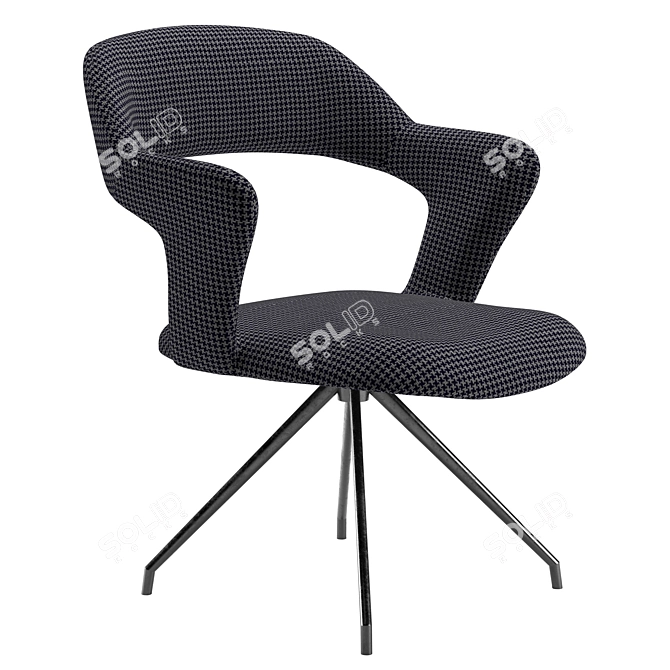 Modern Rotating Desk Armchair 3D model image 1