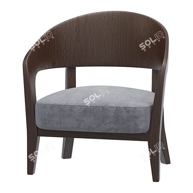 Elegant Porada Alba Armchair 3D model image 1