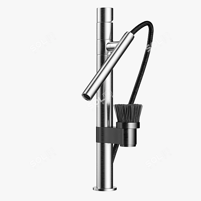 Stainless Steel Kitchen Mixer 3D model image 4