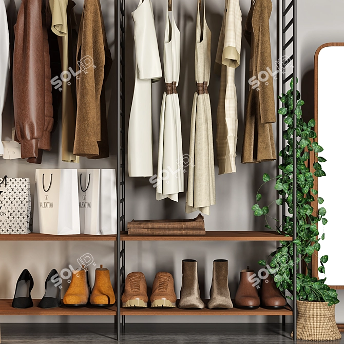 Versatile Wardrobe with Accessories 3D model image 5