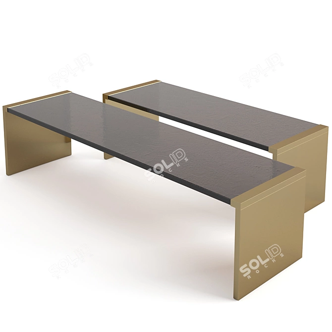 Elegant Baxter Trust Coffee Tables 3D model image 6