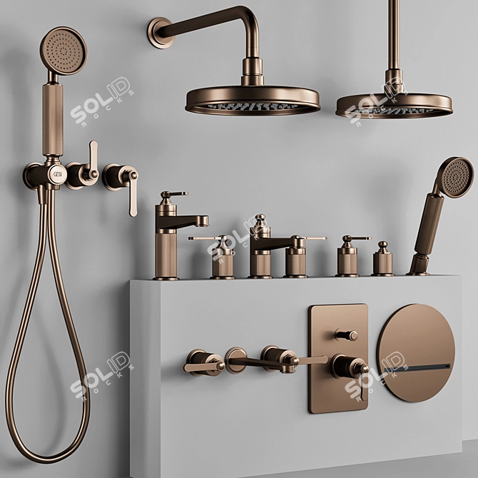 Gessi Venti 20 Bathroom Faucet 3D model image 4