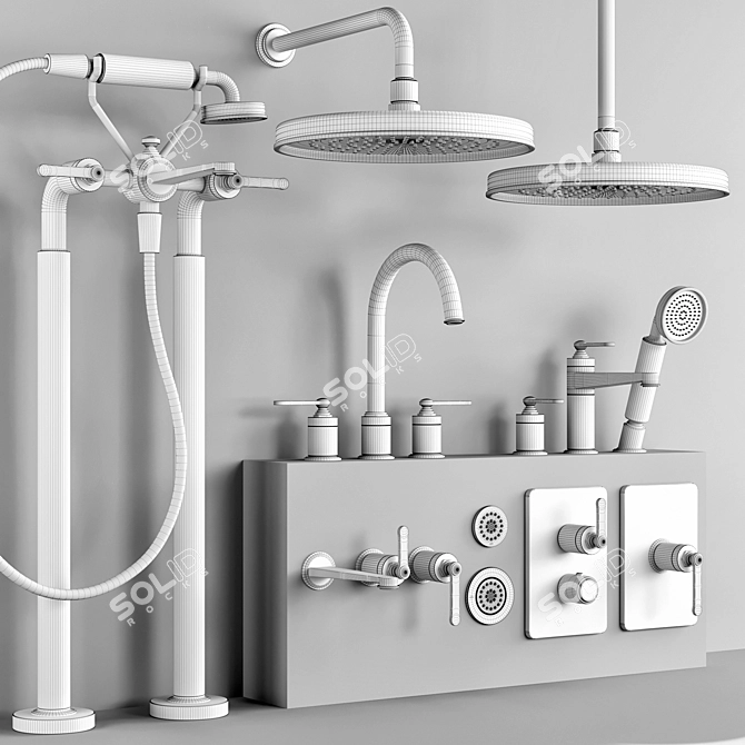 Gessi Venti 20 Bathroom Faucet 3D model image 6
