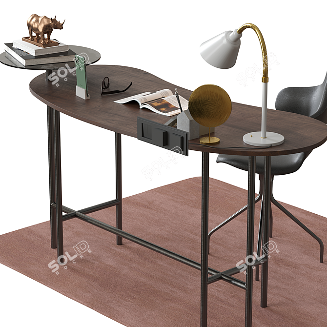 Modern Office Furniture Set 3D model image 3