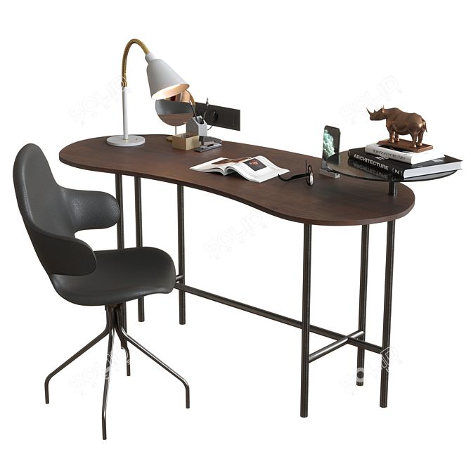 Modern Office Furniture Set 3D model image 7