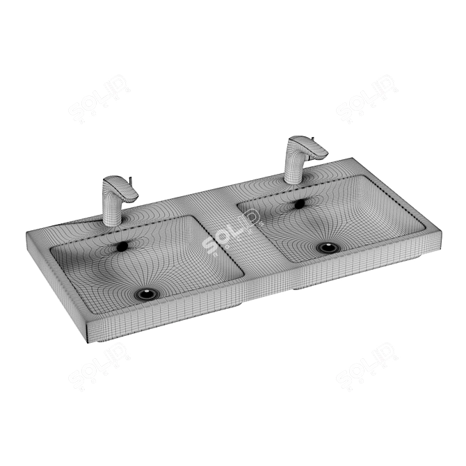 Modern Double Sink - ODENSVIK 3D model image 2