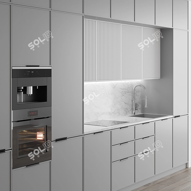 Modern Miele Kitchen Set 3D model image 2