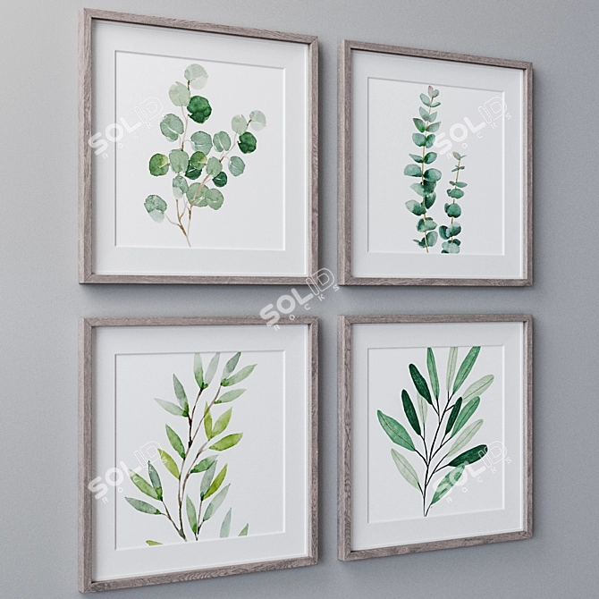 Versatile Set of Wall Paintings 3D model image 2