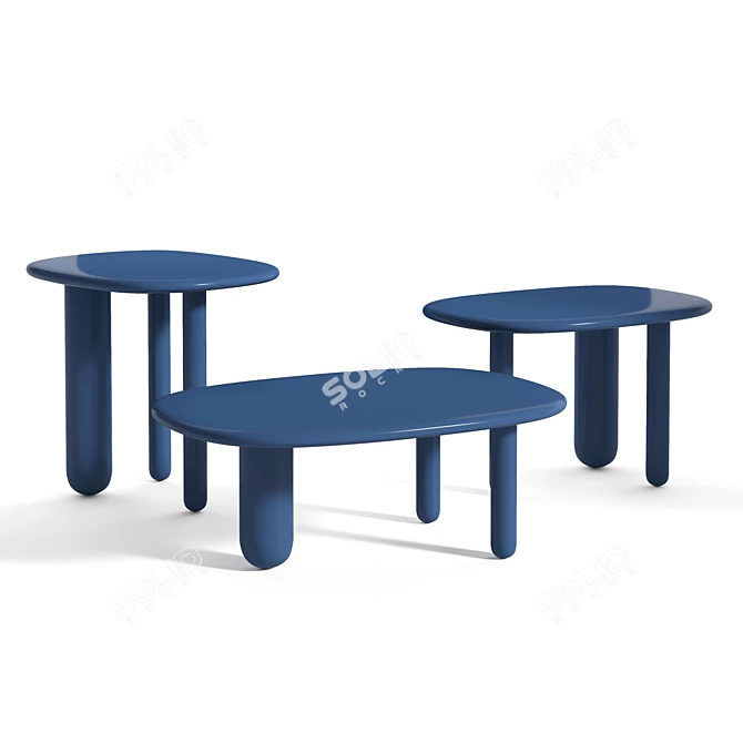 Elegant Tottori Three-Legged Table 3D model image 1