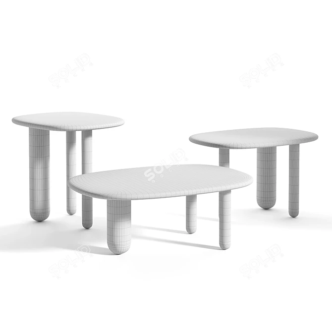 Elegant Tottori Three-Legged Table 3D model image 5