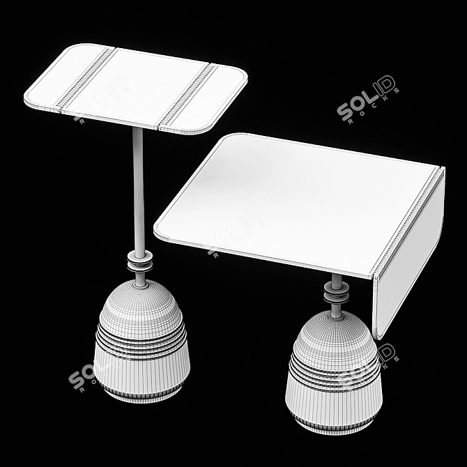 Elegant Apparatus Standby Tables 3D model image 5