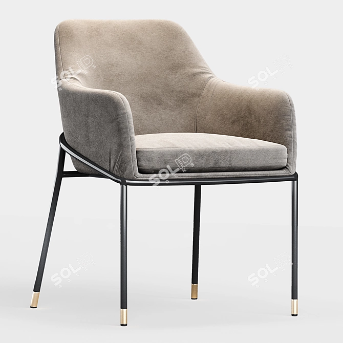 Elegant Dining Group: Rosanna Table & Sandra Chair 3D model image 3