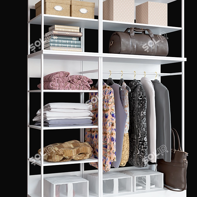 OPPHUS Wardrobe: Stylish Organization Solution 3D model image 2