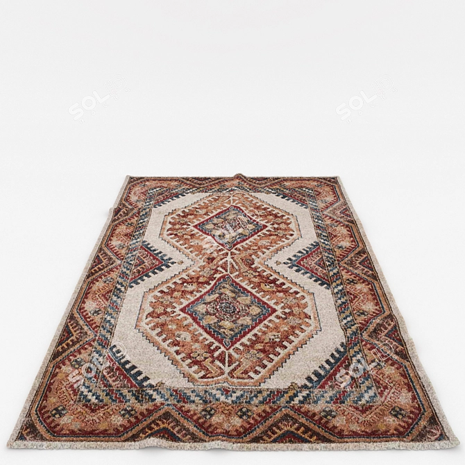 Versatile Set of 6 Designer Rugs 3D model image 6