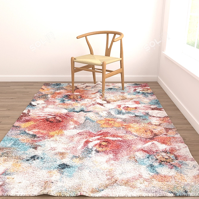 Versatile Rug Set: 8 Options for Close-Ups & Wide Shots 3D model image 5