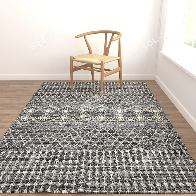 Versatile Set of 8 Rugs with VRayFur & Displacement 3D model image 5