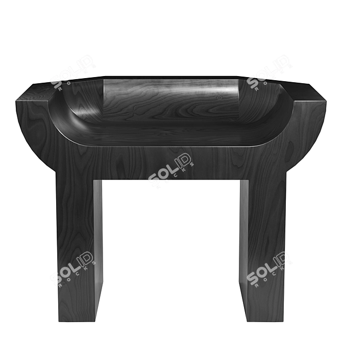 Sleek Rick Owens Curial Chair 3D model image 2