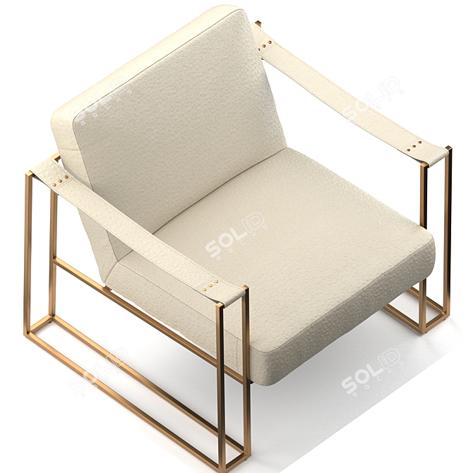 Stylish Kleemore Accent Chair 3D model image 4