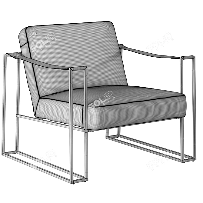 Stylish Kleemore Accent Chair 3D model image 5