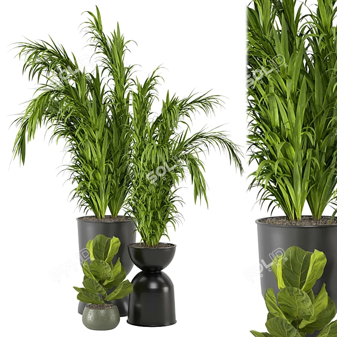 Greenery in Bau Pot: Set 105 3D model image 1