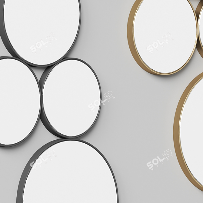 Circular Reflection: Mirror Kunst 3D model image 3