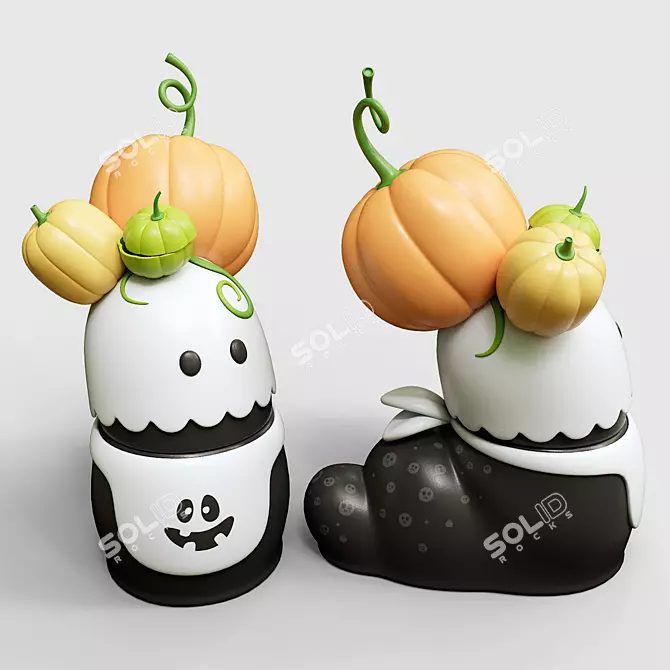 Spooky Wobi Halloween Figurine 3D model image 2