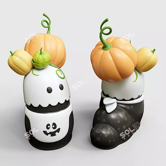Spooky Wobi Halloween Figurine 3D model image 3