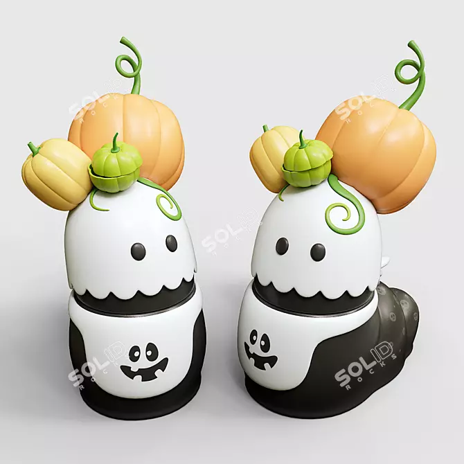 Spooky Wobi Halloween Figurine 3D model image 4