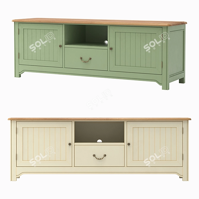 Elegant Olivia TV Console 3D model image 1