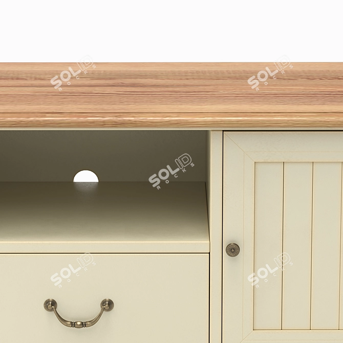 Elegant Olivia TV Console 3D model image 4