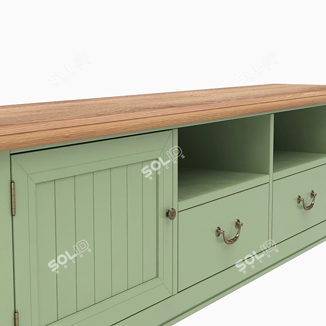 Elongated Olivia TV Console 3D model image 4