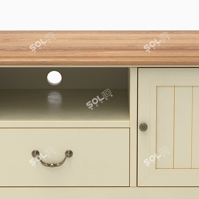 Elongated Olivia TV Console 3D model image 5