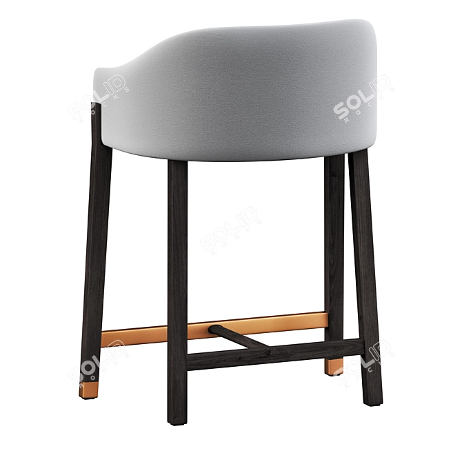 Sleek Blink Counter Stool 3D model image 4