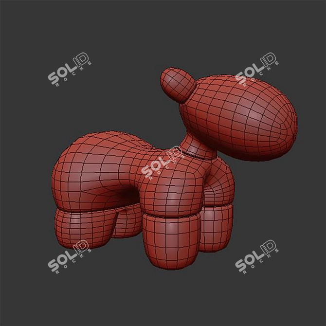 Adorable Animal Kids Chair 3D model image 6