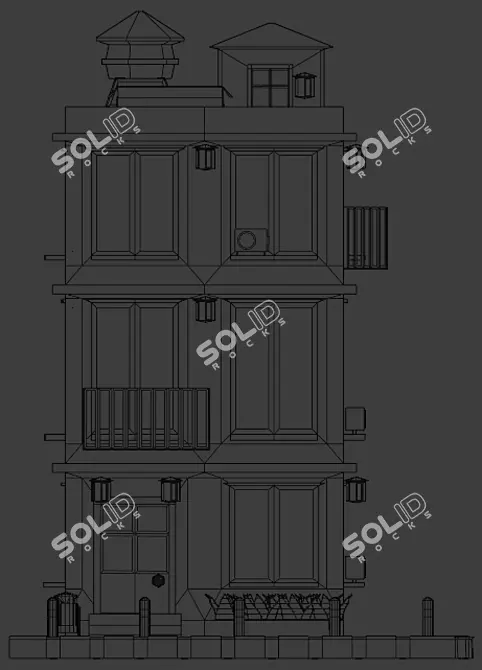 Italian House: Low-Poly Model for Blender 3D model image 6