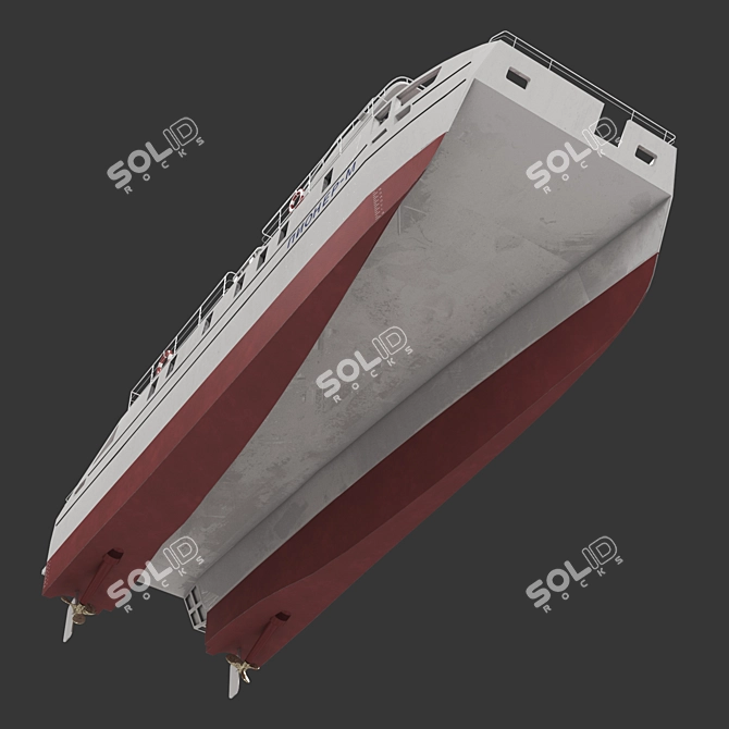 Pioneer-M: Cutting-Edge Research Catamaran 3D model image 7