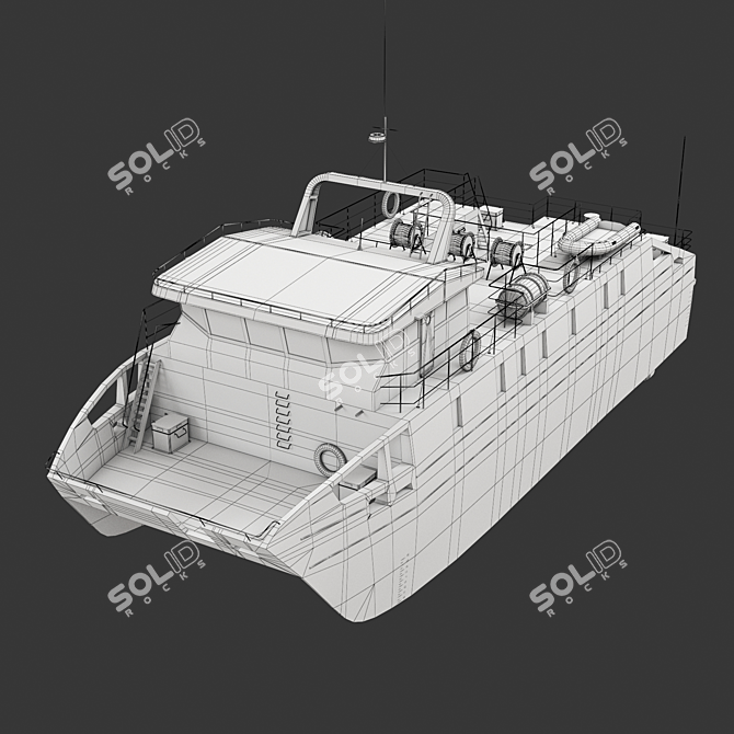 Pioneer-M: Cutting-Edge Research Catamaran 3D model image 8