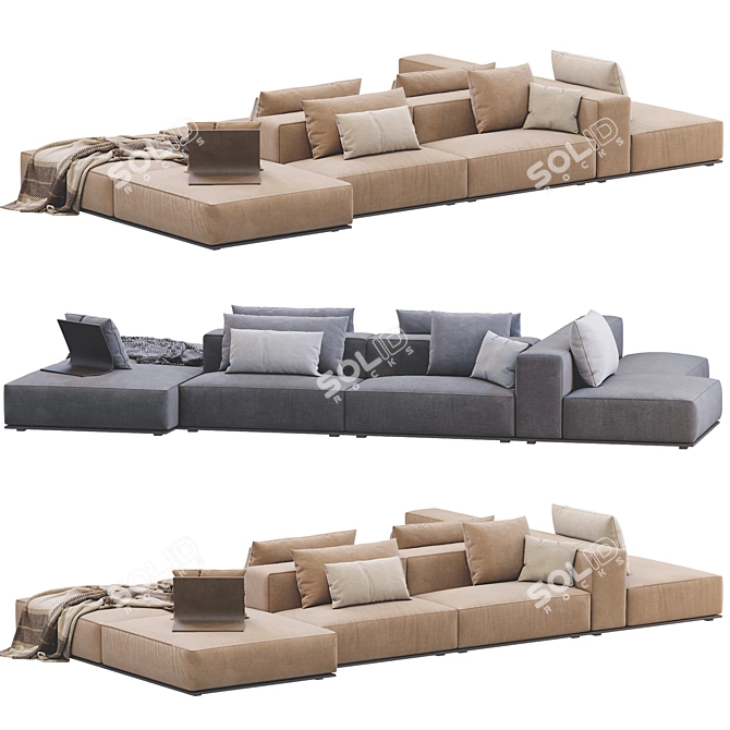 Modern Luxury Westside Sofa 3D model image 3