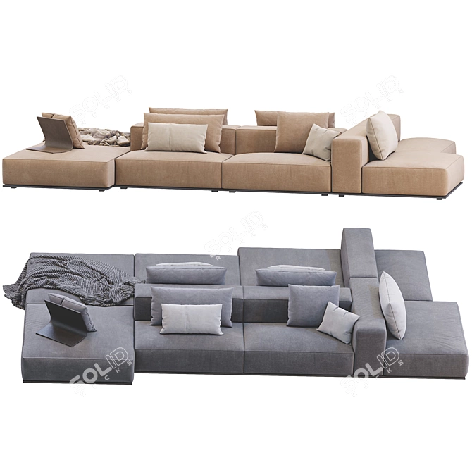 Modern Luxury Westside Sofa 3D model image 4