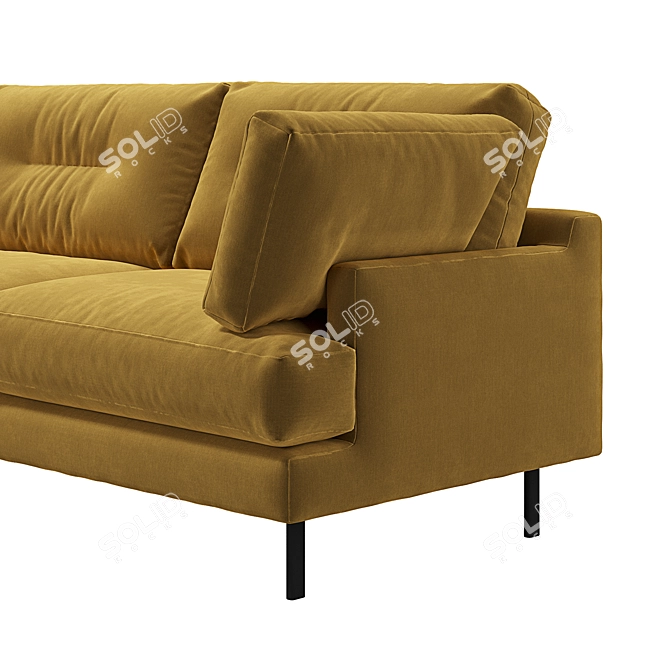 Siril Corner Kaza Do Sofa: Stunning Contemporary Design 3D model image 2