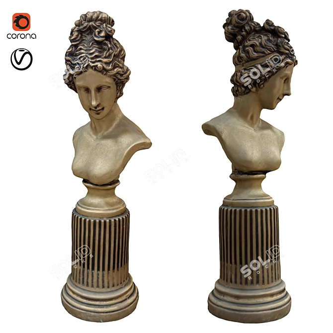 Elegant Statue Girl - 2015 3D model image 8