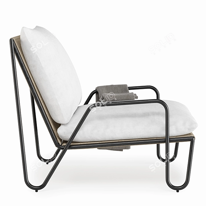 Coastal Comfort Outdoor Chair 3D model image 4